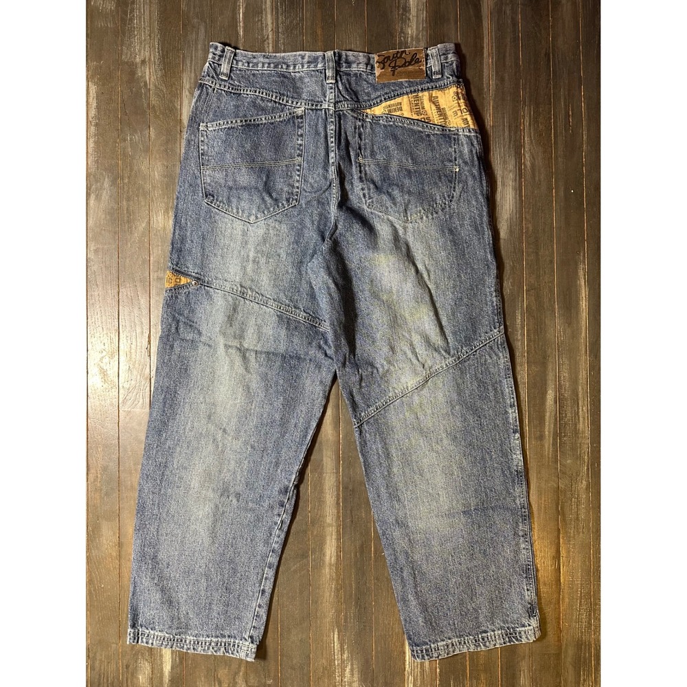 Southpole Authentic Collection Baggy Jeans Mens 38 Medium Wash Vintage 90s Y2K - Picture 2 of 3